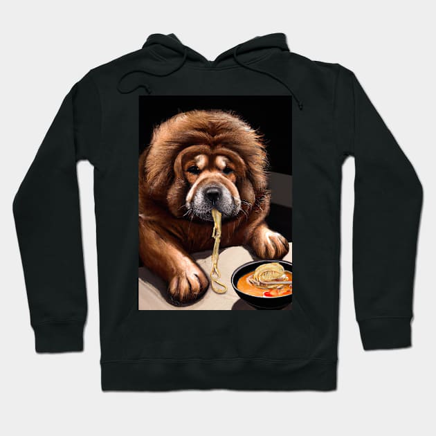 Dog eats Ramen Hoodie by maxcode